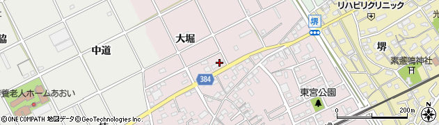 愛知県豊川市篠束町大堀周辺の地図