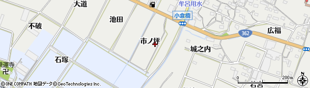 愛知県豊橋市石巻本町（市ノ坪）周辺の地図