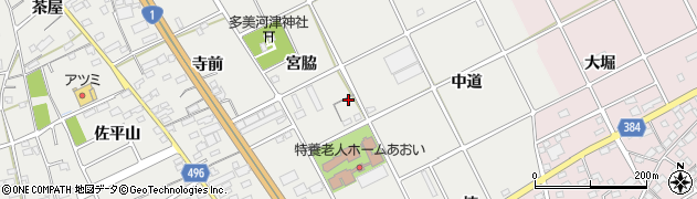 愛知県豊川市宿町周辺の地図