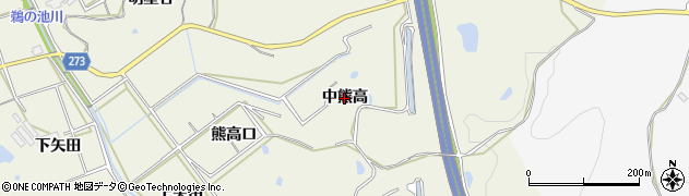 愛知県美浜町（知多郡）上野間（中熊高）周辺の地図