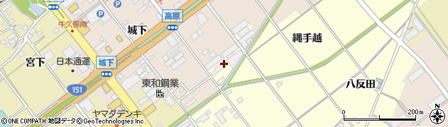 愛知県豊川市正岡町（縄手越）周辺の地図