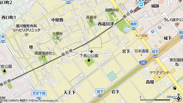 〒442-0824 愛知県豊川市下長山町の地図