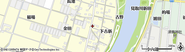 愛知県西尾市一色町大塚下古新46周辺の地図