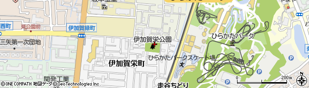 伊加賀栄町小規模公園周辺の地図