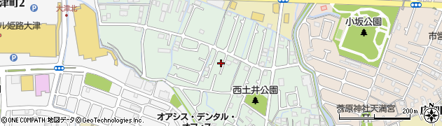 兵庫県姫路市大津区西土井204周辺の地図