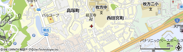 大阪府枚方市高塚町8周辺の地図