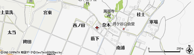 愛知県豊橋市嵩山町（西ノ田）周辺の地図