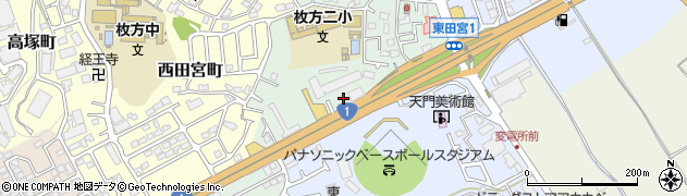 大阪府枚方市田宮本町14周辺の地図
