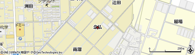 愛知県西尾市一色町対米（念仏）周辺の地図