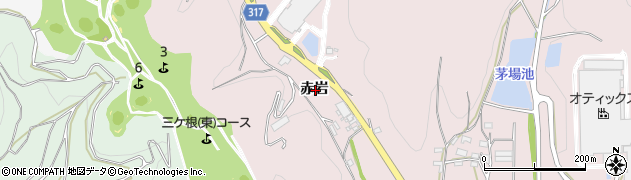 愛知県西尾市鳥羽町赤岩周辺の地図