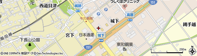 愛知県豊川市牛久保町城下68周辺の地図