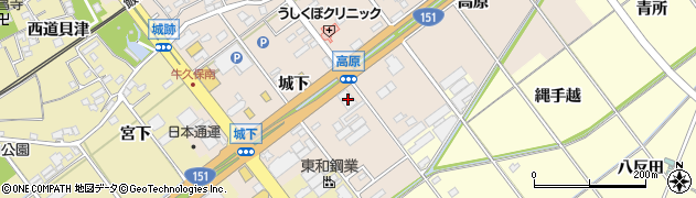 愛知県豊川市牛久保町城下8周辺の地図