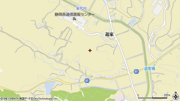 〒436-0226 静岡県掛川市遊家の地図
