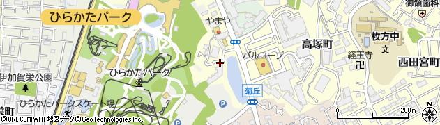 大阪府枚方市伊加賀南町周辺の地図