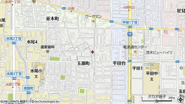 〒567-0893 大阪府茨木市玉瀬町の地図