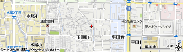 大阪府茨木市玉瀬町周辺の地図