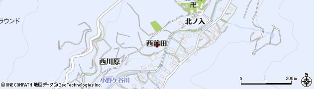 愛知県西尾市西幡豆町西前田周辺の地図