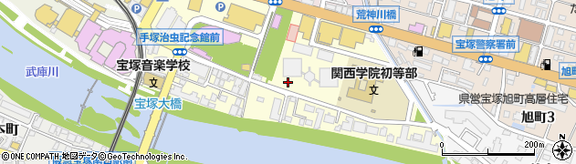 兵庫県宝塚市武庫川町周辺の地図