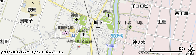 愛知県西尾市吉良町荻原（川中）周辺の地図