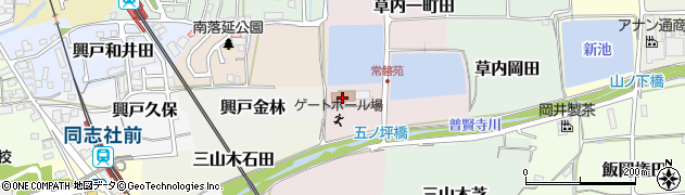 京田辺市立老人福祉施設　老人福祉センター常磐苑周辺の地図