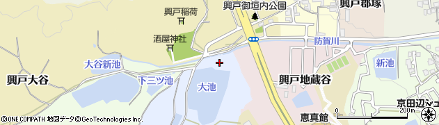 京都府京田辺市興戸川原谷周辺の地図