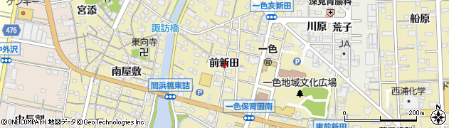 愛知県西尾市一色町一色前新田周辺の地図