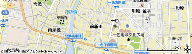 愛知県西尾市一色町一色（前新田）周辺の地図