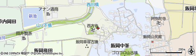 京都府京田辺市飯岡西原周辺の地図