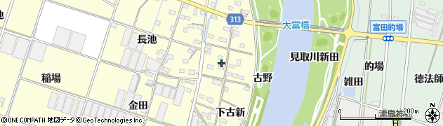 愛知県西尾市一色町大塚下古新38周辺の地図