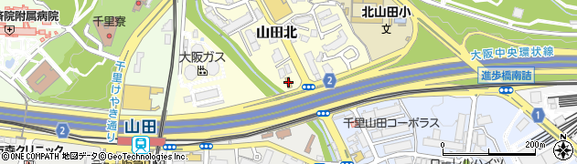セブンイレブン吹田山田北店周辺の地図