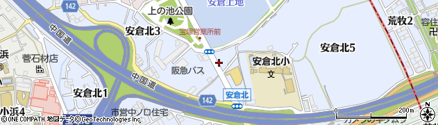 兵庫県宝塚市安倉北周辺の地図