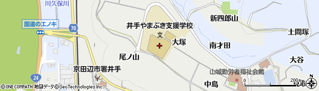 京都府綴喜郡井手町井手大塚40周辺の地図