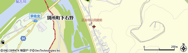 兵庫県三木市別所町正法寺205周辺の地図