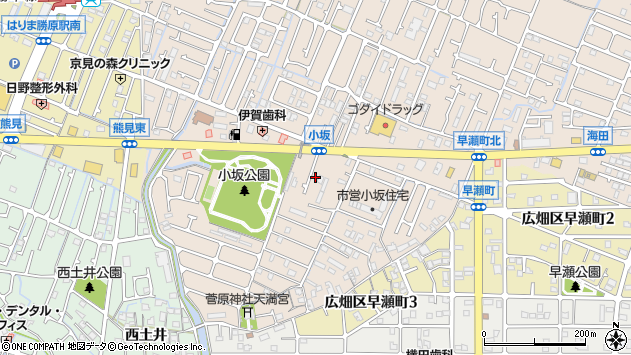 〒671-1156 兵庫県姫路市広畑区小坂の地図