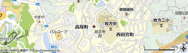 大阪府枚方市高塚町3周辺の地図
