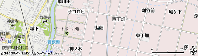 愛知県西尾市吉良町饗庭（上佃）周辺の地図