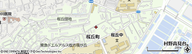 大阪府枚方市桜丘町周辺の地図