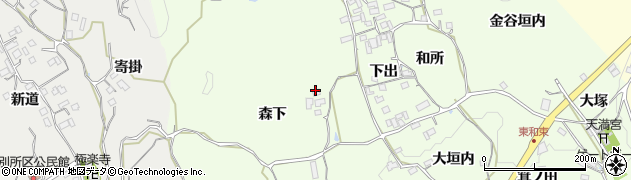 京都府和束町（相楽郡）園（森下）周辺の地図