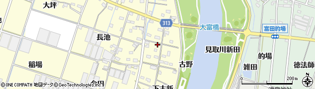 愛知県西尾市一色町大塚下古新40周辺の地図