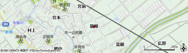 愛知県豊川市御津町下佐脇（籠畑）周辺の地図