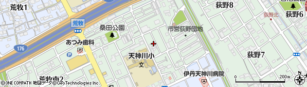 兵庫県伊丹市荒牧南周辺の地図