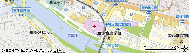 宝塚大劇場周辺の地図