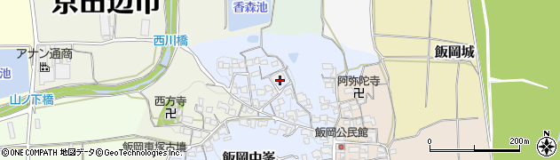 京都府京田辺市飯岡北原周辺の地図