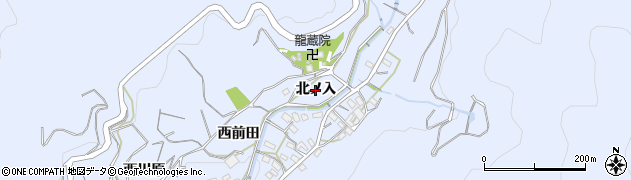 愛知県西尾市西幡豆町（北ノ入）周辺の地図