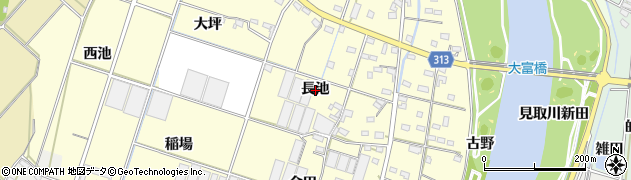 愛知県西尾市一色町大塚（長池）周辺の地図