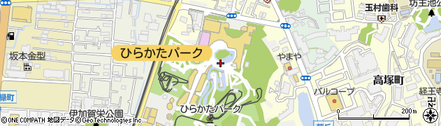 大阪府枚方市枚方公園町周辺の地図