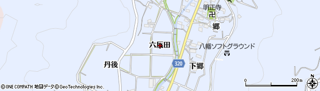 愛知県西尾市西幡豆町六反田周辺の地図