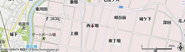 愛知県西尾市吉良町饗庭（西丁畑）周辺の地図