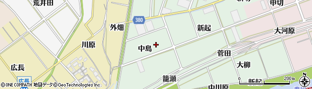 愛知県豊川市院之子町中島周辺の地図