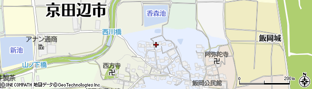 京都府京田辺市飯岡北原19周辺の地図